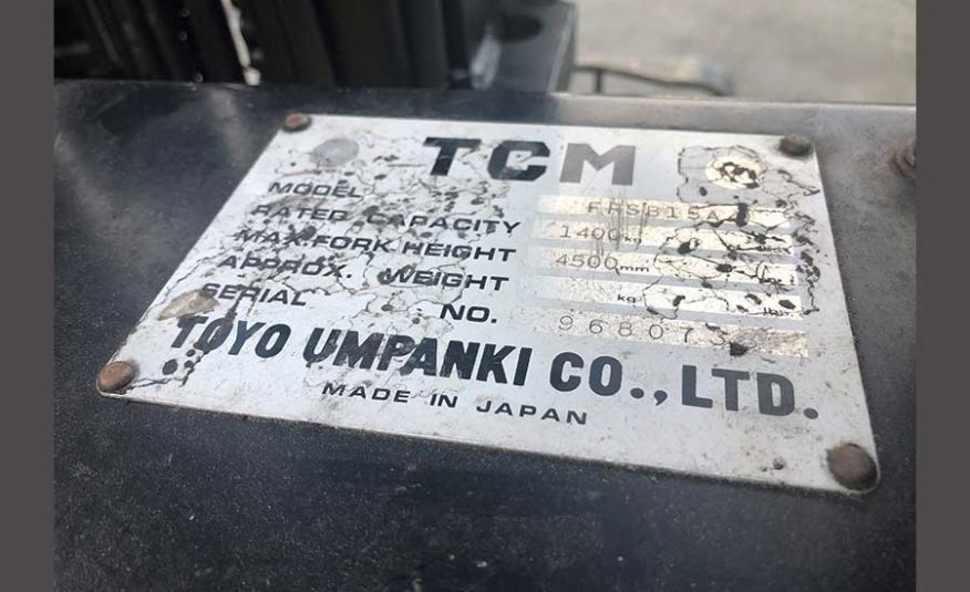 Used TCM truck Rating Plate